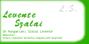 levente szalai business card